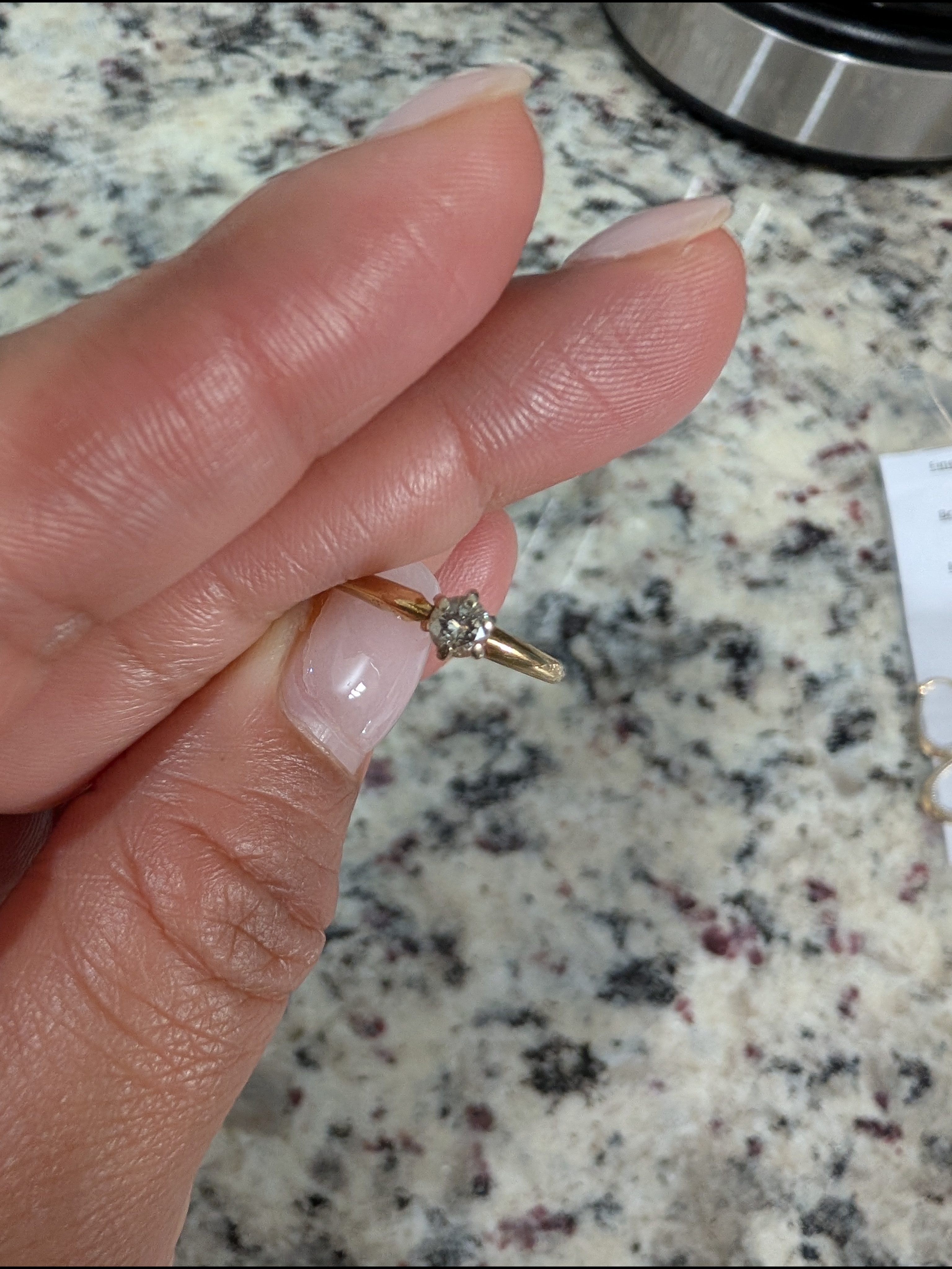 Vintage 14k Yellow Gold Ring (Stone Sapphire) Size 6.5